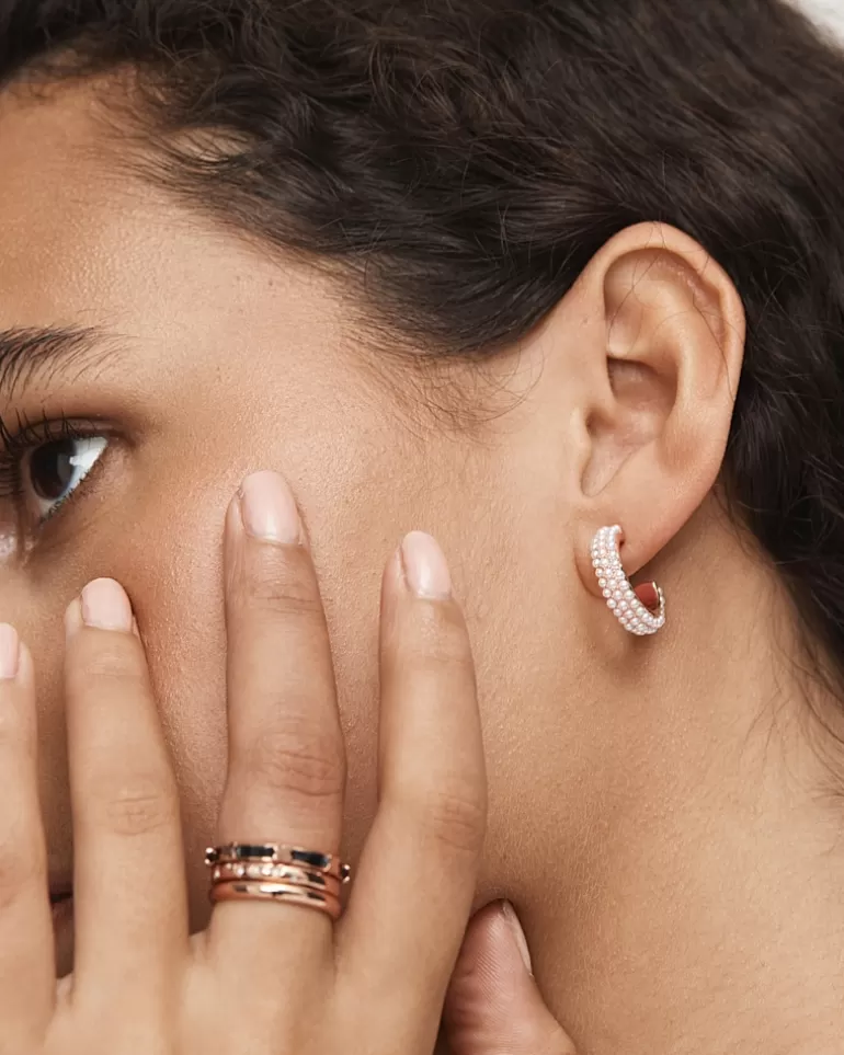 Store Enchant Pearl Hoop Earrings Earrings